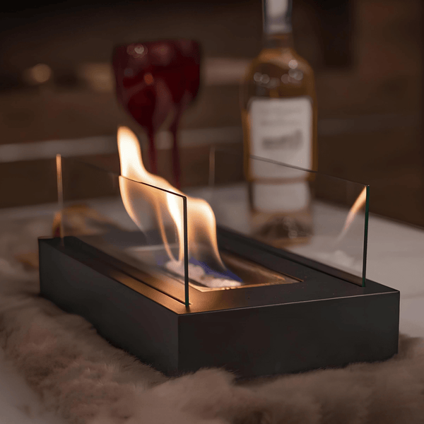 Portable Bioethanol Table Fireplace for a Stylish Flame Ambiance