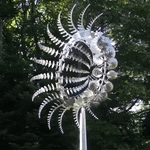 36 cm Metal Garden Windmill | Movable Wind Chime with Weatherproof Design | Decorative Outdoor Sculpture