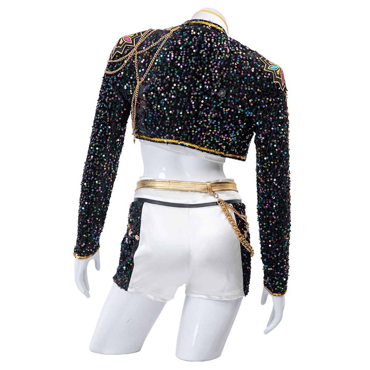 Black and Gold Glitter Women's Costume