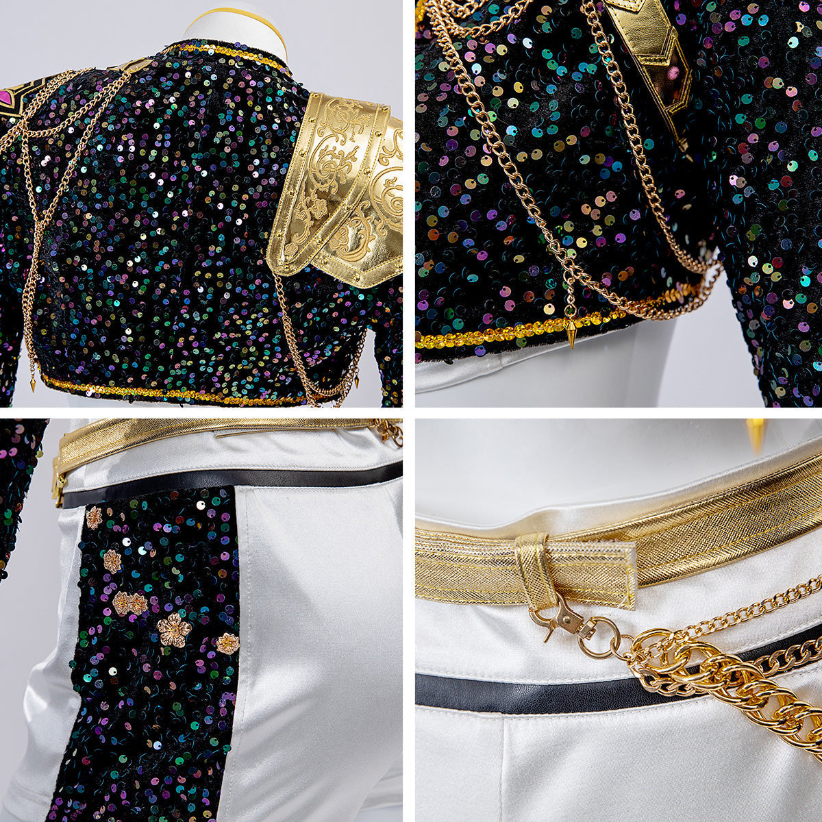 Black and Gold Glitter Women's Costume