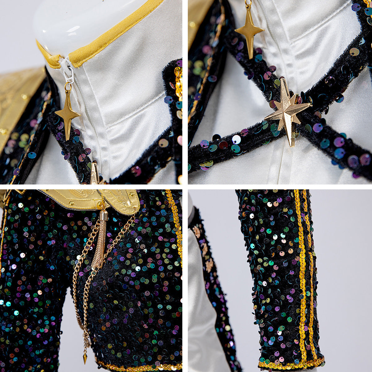Black and Gold Glitter Women's Costume