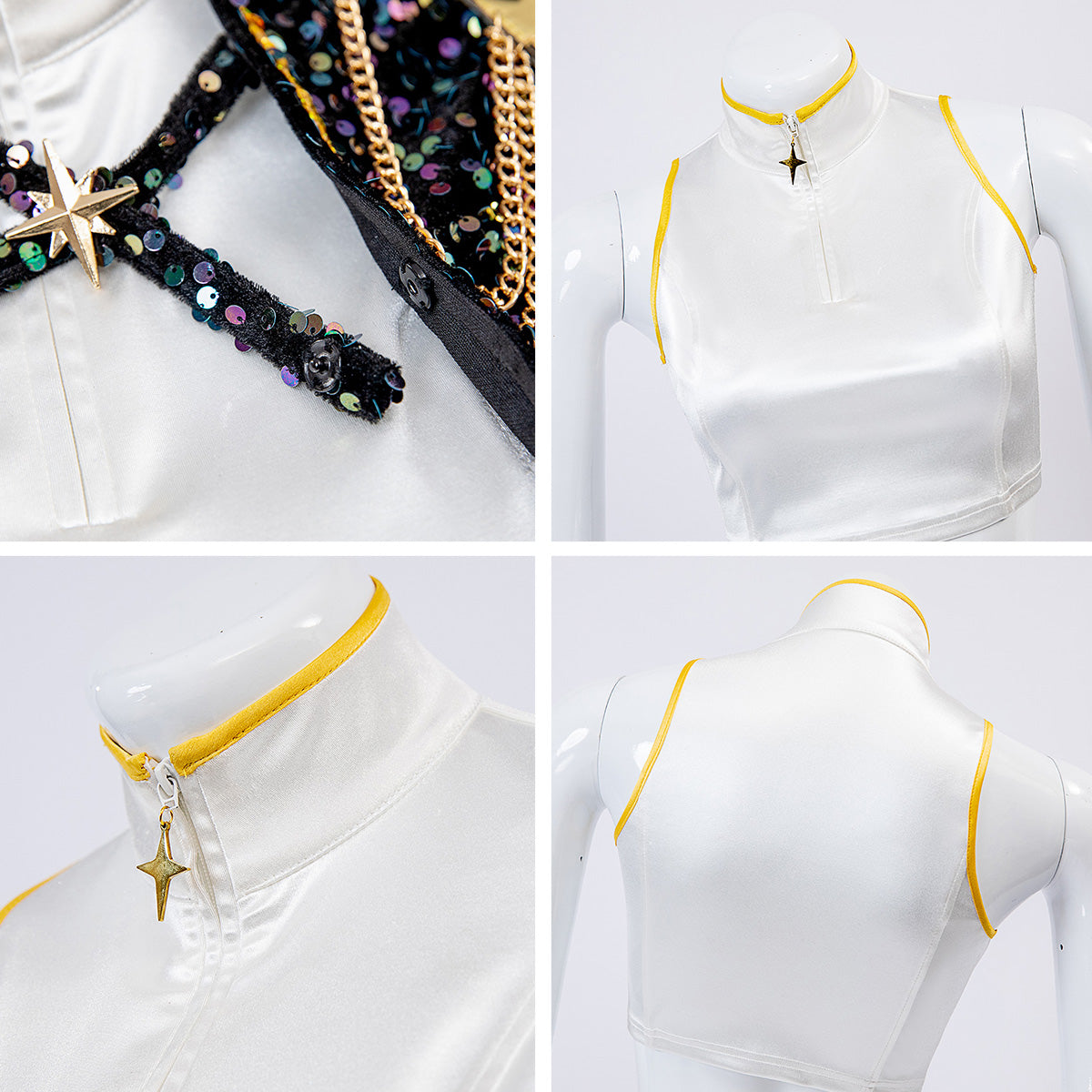 Black and Gold Glitter Women's Costume