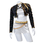 Black and Gold Glitter Women's Costume