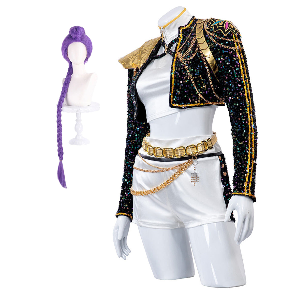 Black and Gold Glitter Women's Costume
