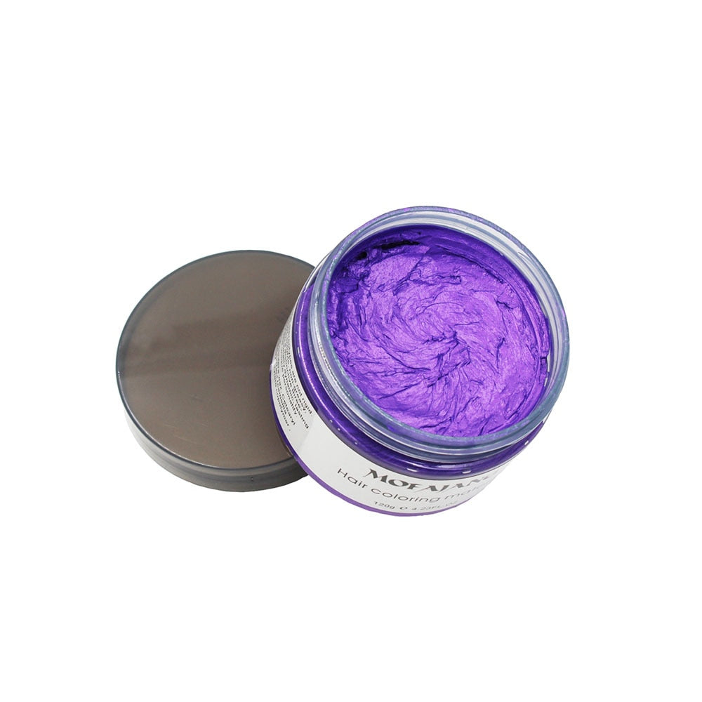 Water-Soluble Hair Color Wax with Plant Extracts for All Genders