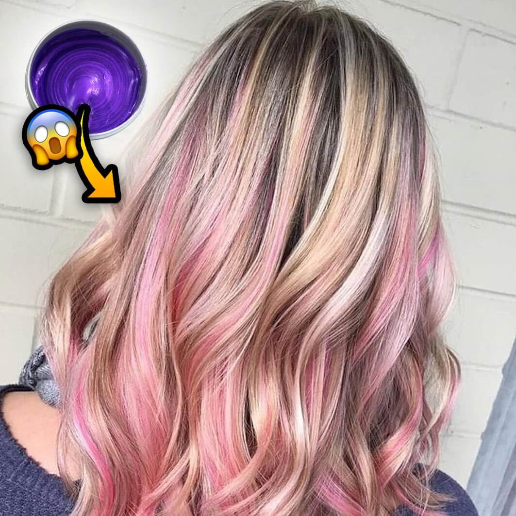 Water-Soluble Hair Color Wax with Plant Extracts for All Genders