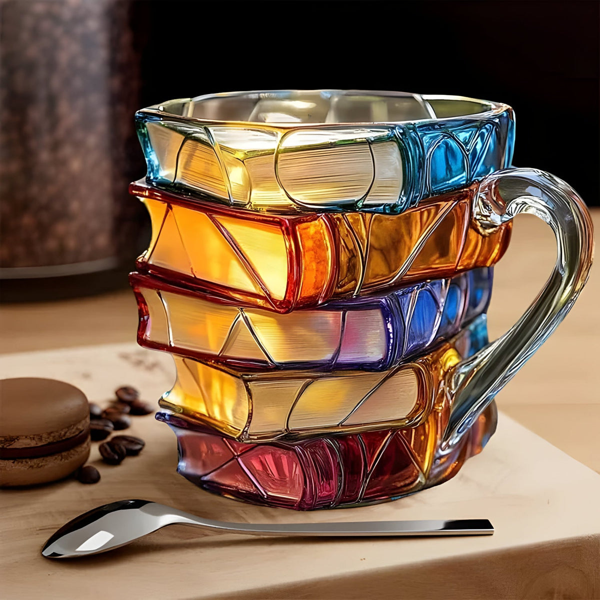 Colorful 3D Book Design Resin Mug