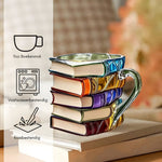 Colorful 3D Book Design Resin Mug