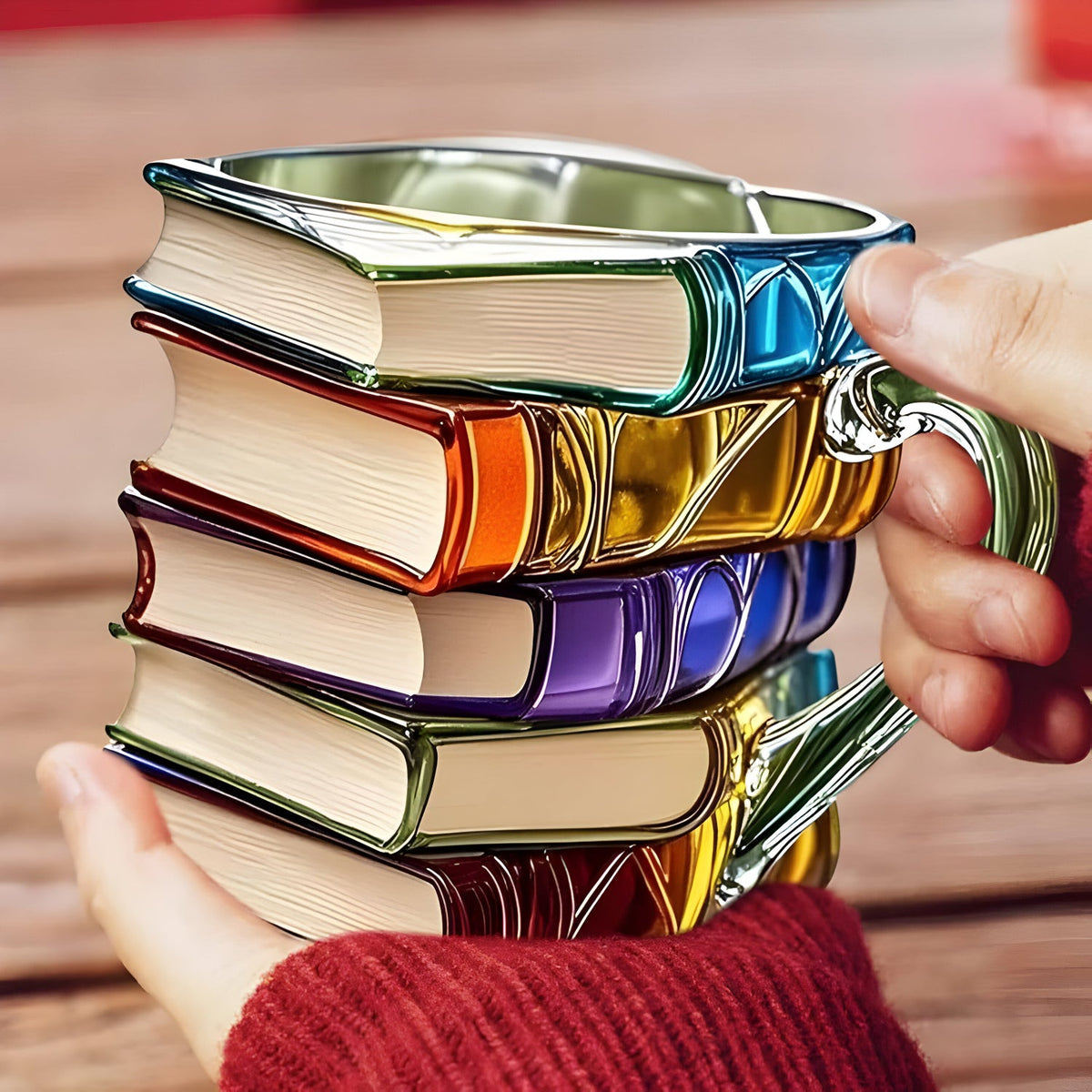 Colorful 3D Book Design Resin Mug