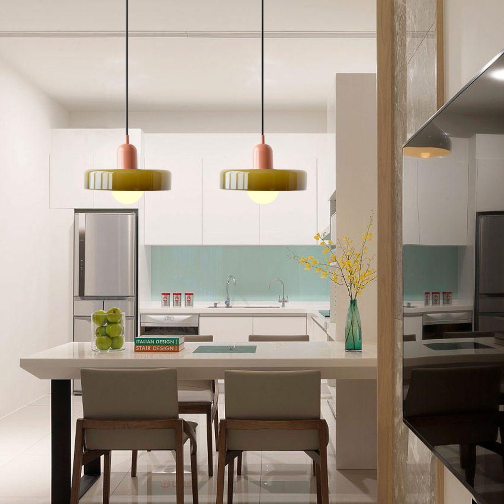 Adjustable Glass Pendant Light – Perfect for Dining and Living Room Illumination