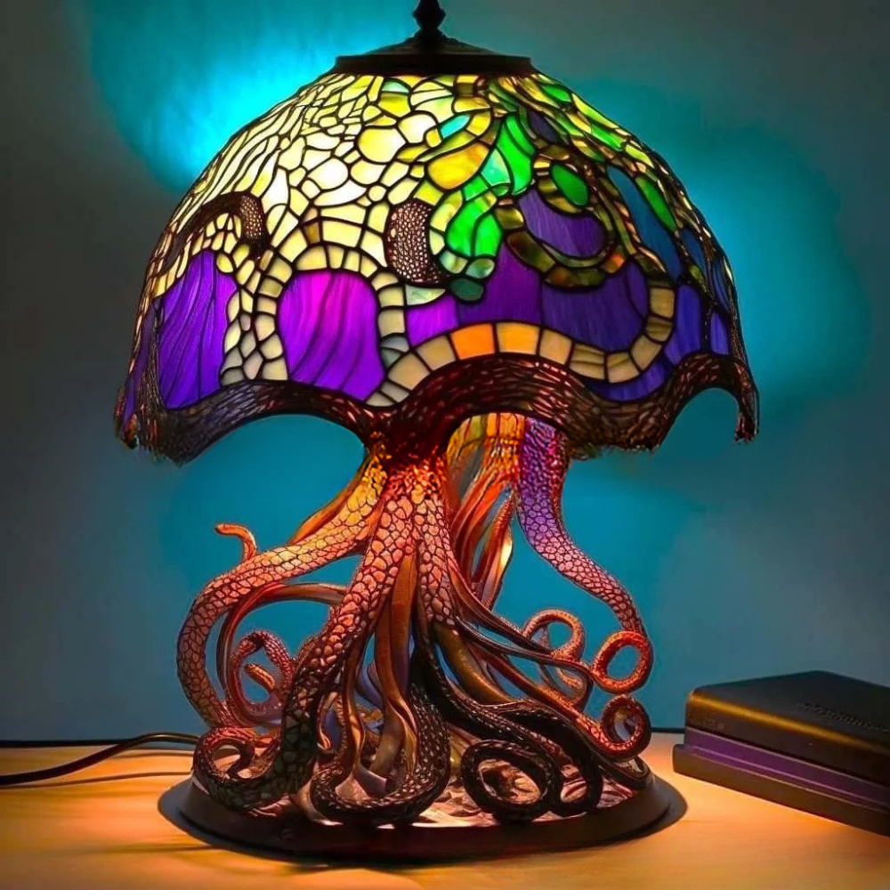 Artistic Glass Animal Design Table Lamp