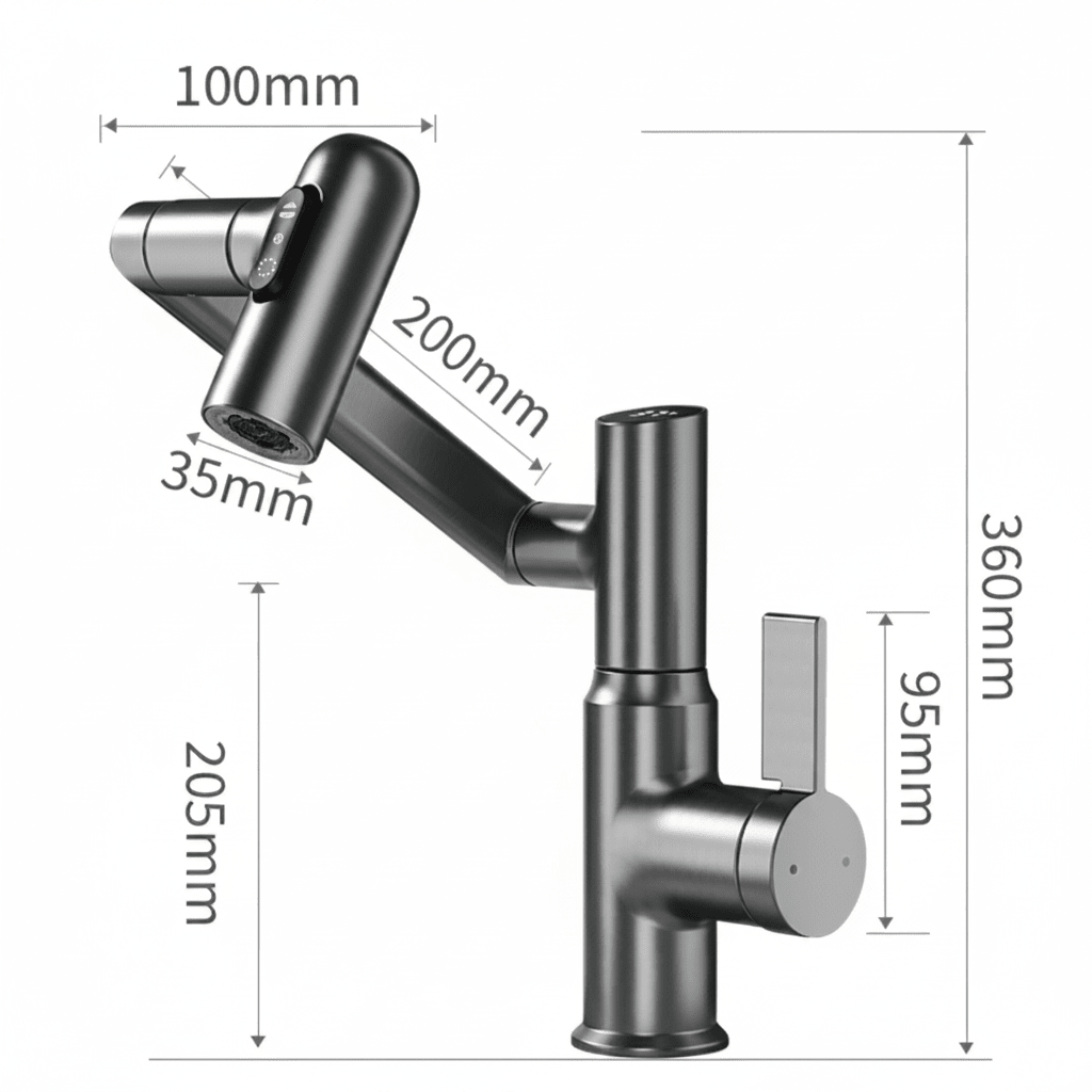 360° Swivel Kitchen Faucet – Sleek and Stylish for Contemporary Living