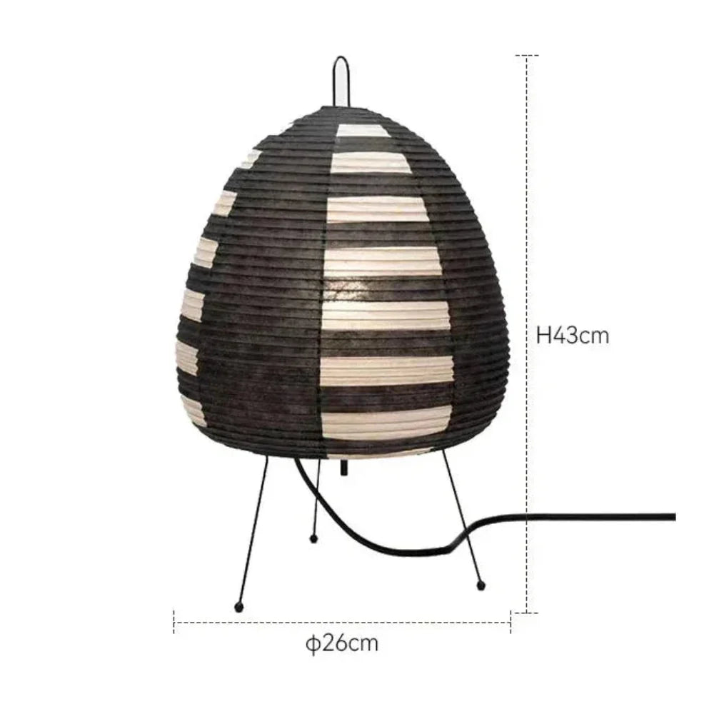 Retro Japanese Design Rice Paper Table Lamp