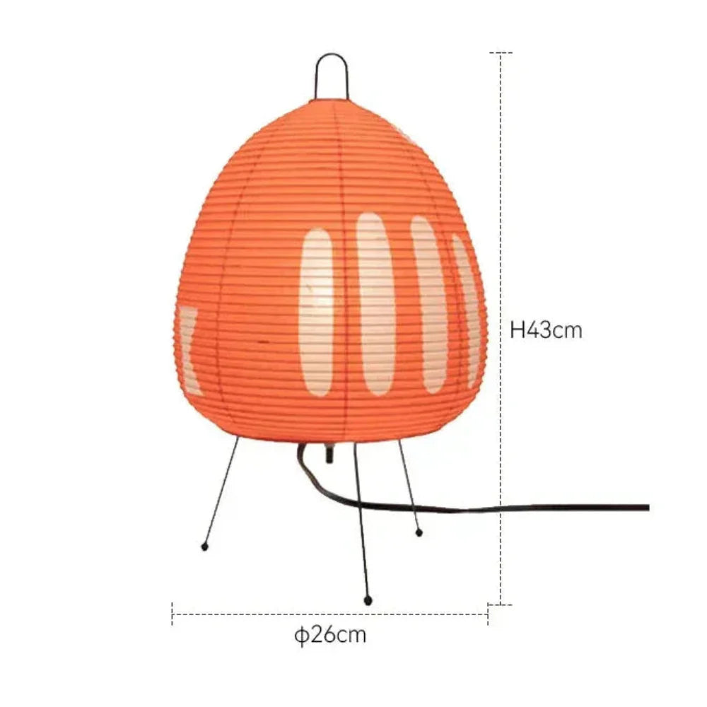 Retro Japanese Design Rice Paper Table Lamp