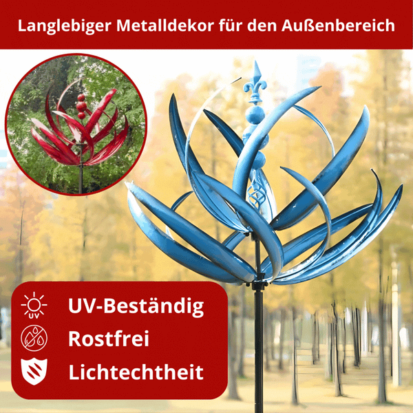 Garden Weather Vane | Lotus Spinner