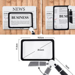 Full-Sized Handheld Magnifier – 5X Magnification, LED Illuminated with 3 Modes, Perfect for Reading Books and Seniors