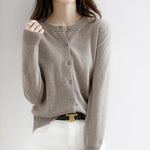 Soft Knit Cashmere Cardigan for Spring and Autumn