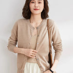 Soft Knit Cashmere Cardigan for Spring and Autumn