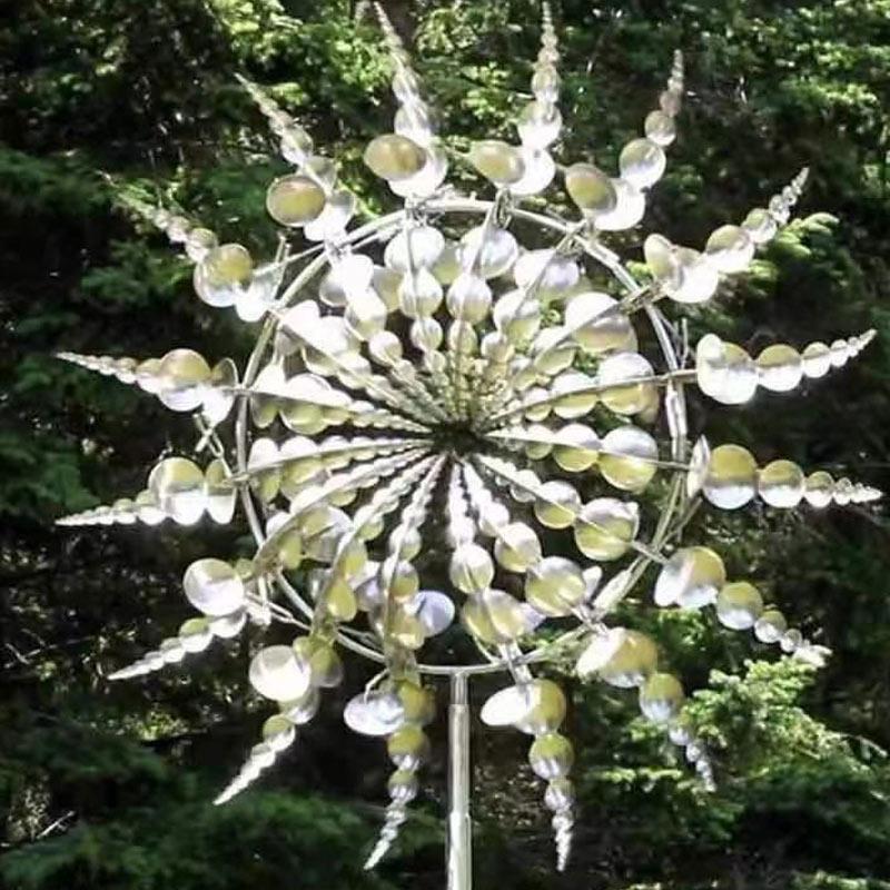36 cm Metal Garden Windmill | Movable Wind Chime with Weatherproof Design | Decorative Outdoor Sculpture