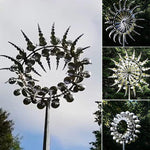36 cm Metal Garden Windmill | Movable Wind Chime with Weatherproof Design | Decorative Outdoor Sculpture