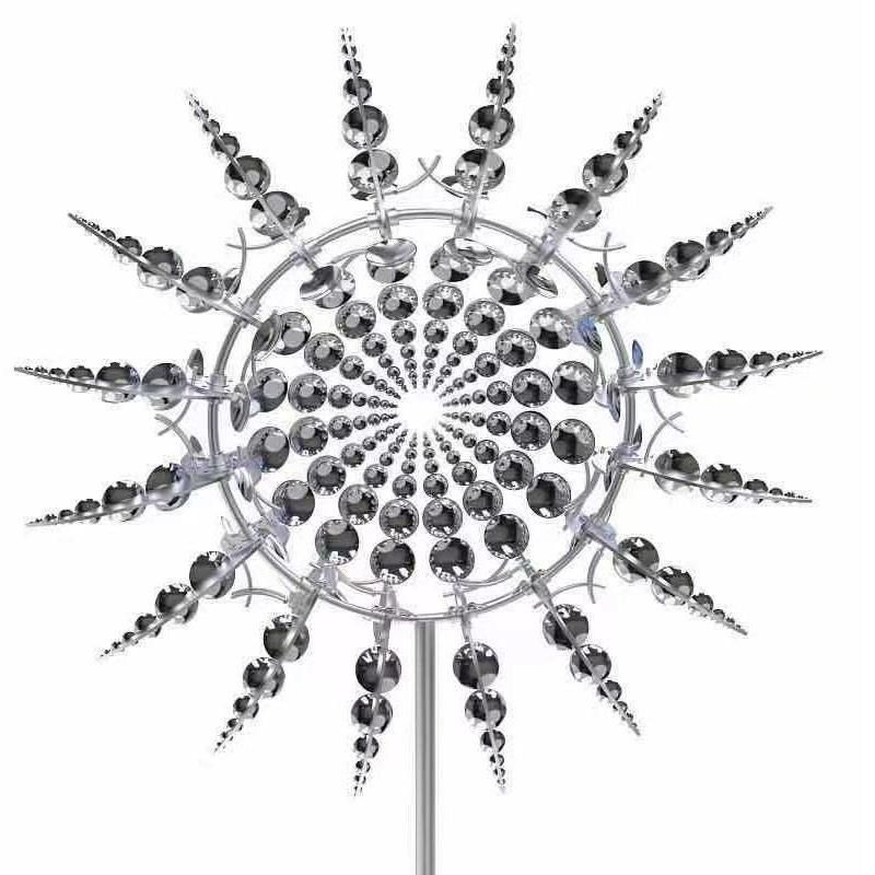 36 cm Metal Garden Windmill | Movable Wind Chime with Weatherproof Design | Decorative Outdoor Sculpture