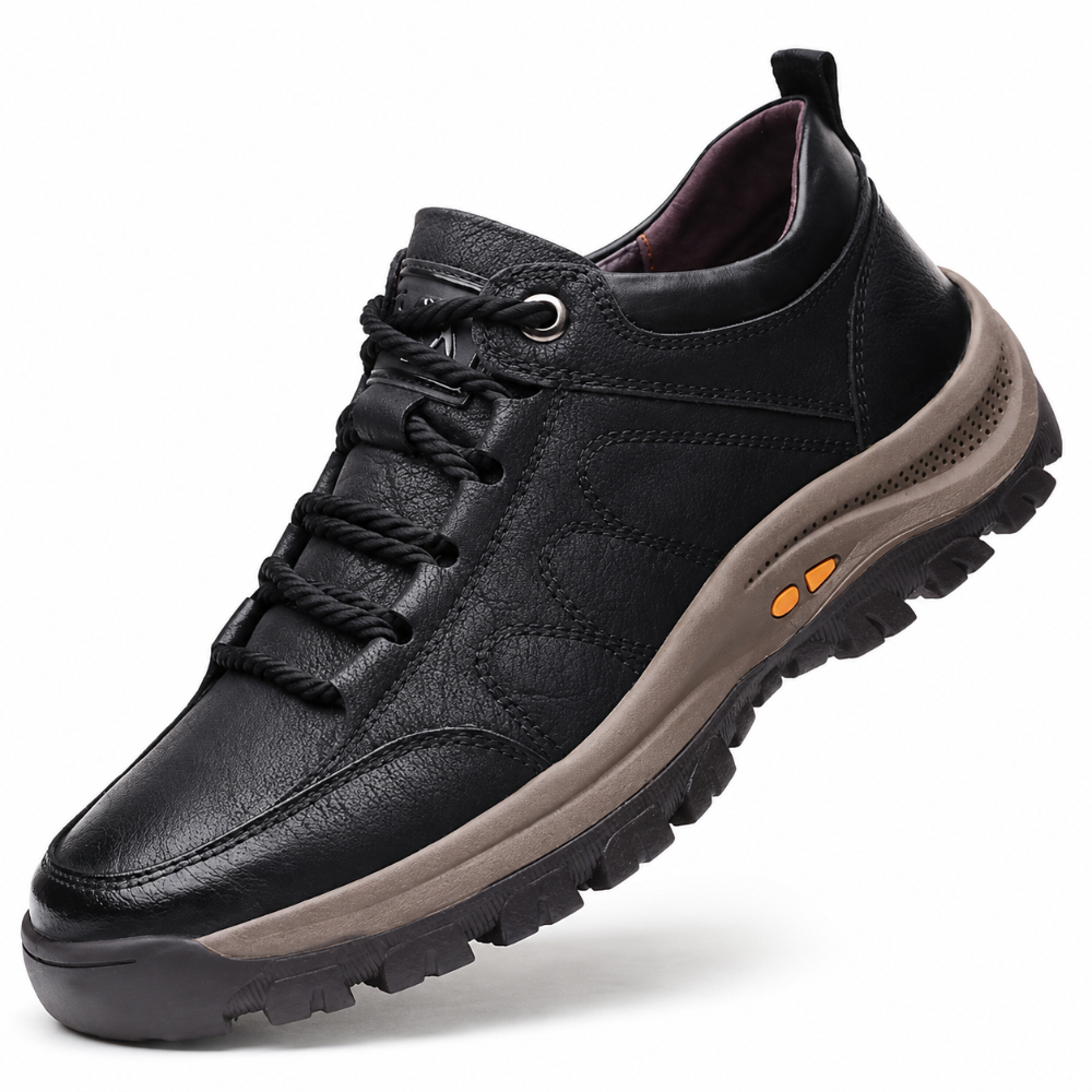 Men's Waterproof Orthopedic Leather Shoes with Posture Support
