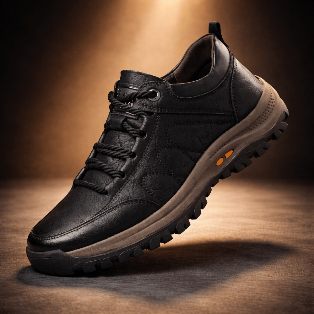Men's Waterproof Orthopedic Leather Shoes with Posture Support