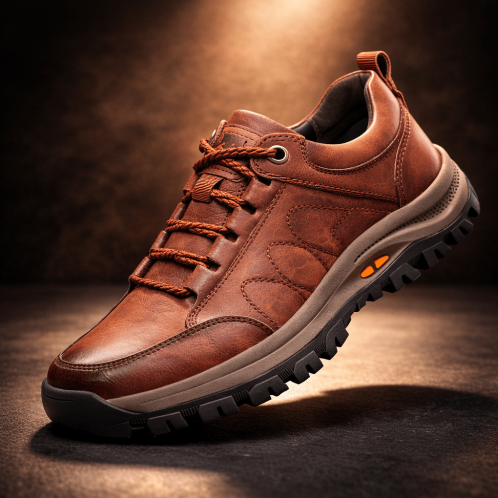 Men's Waterproof Orthopedic Leather Shoes with Posture Support