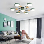 Contemporary LED Acrylic Iron Ceiling Light for Living Room