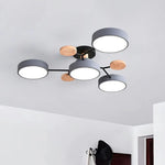 Contemporary LED Acrylic Iron Ceiling Light for Living Room