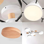 Contemporary LED Acrylic Iron Ceiling Light for Living Room