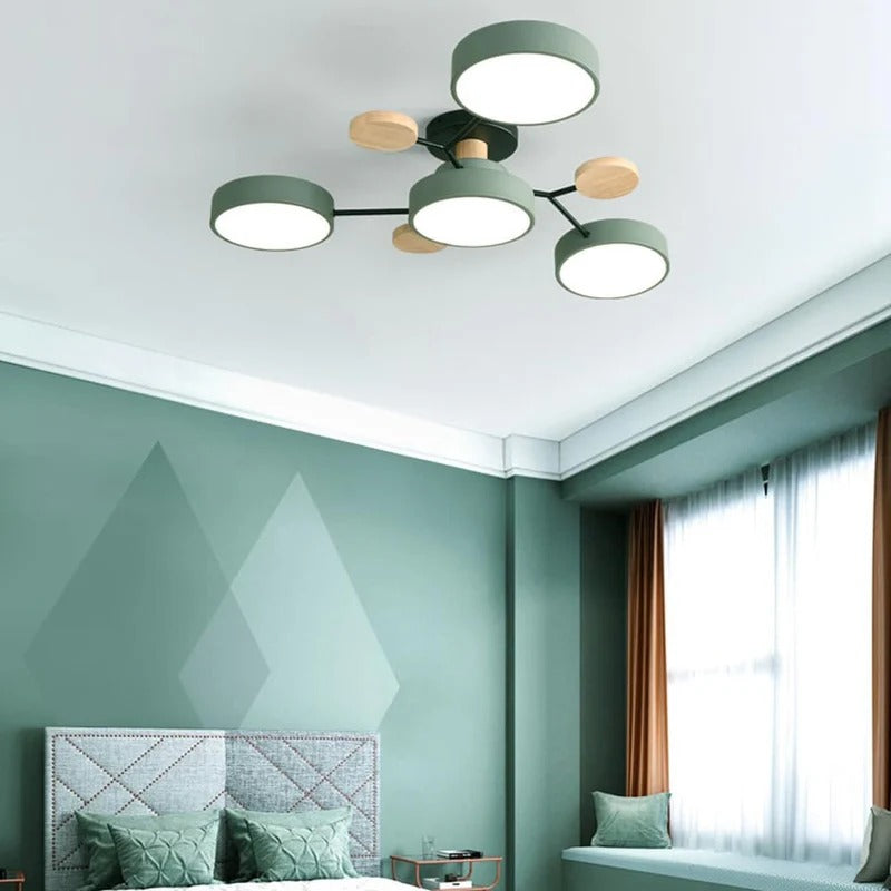 Contemporary LED Acrylic Iron Ceiling Light for Living Room
