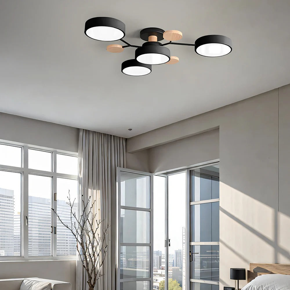 Contemporary LED Acrylic Iron Ceiling Light for Living Room