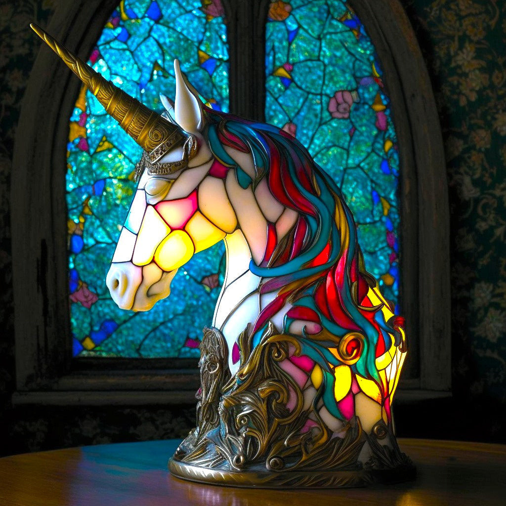 Artistic Glass Animal Design Table Lamp