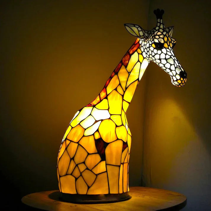 Artistic Glass Animal Design Table Lamp
