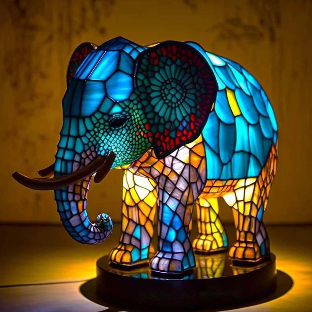 Artistic Glass Animal Design Table Lamp