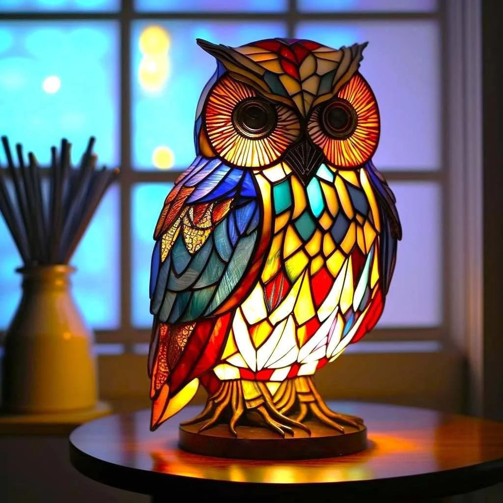 Artistic Glass Animal Design Table Lamp