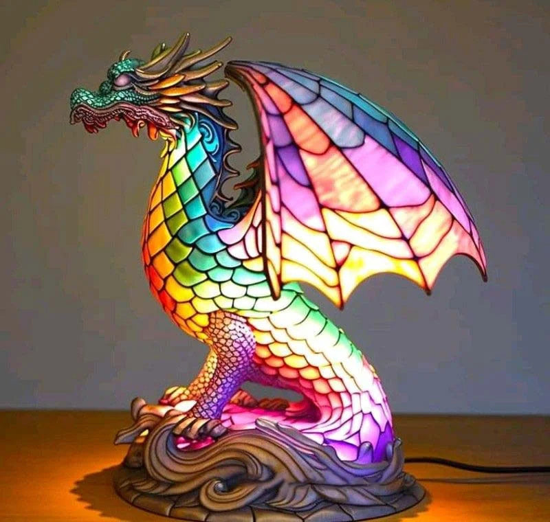 Artistic Glass Animal Design Table Lamp
