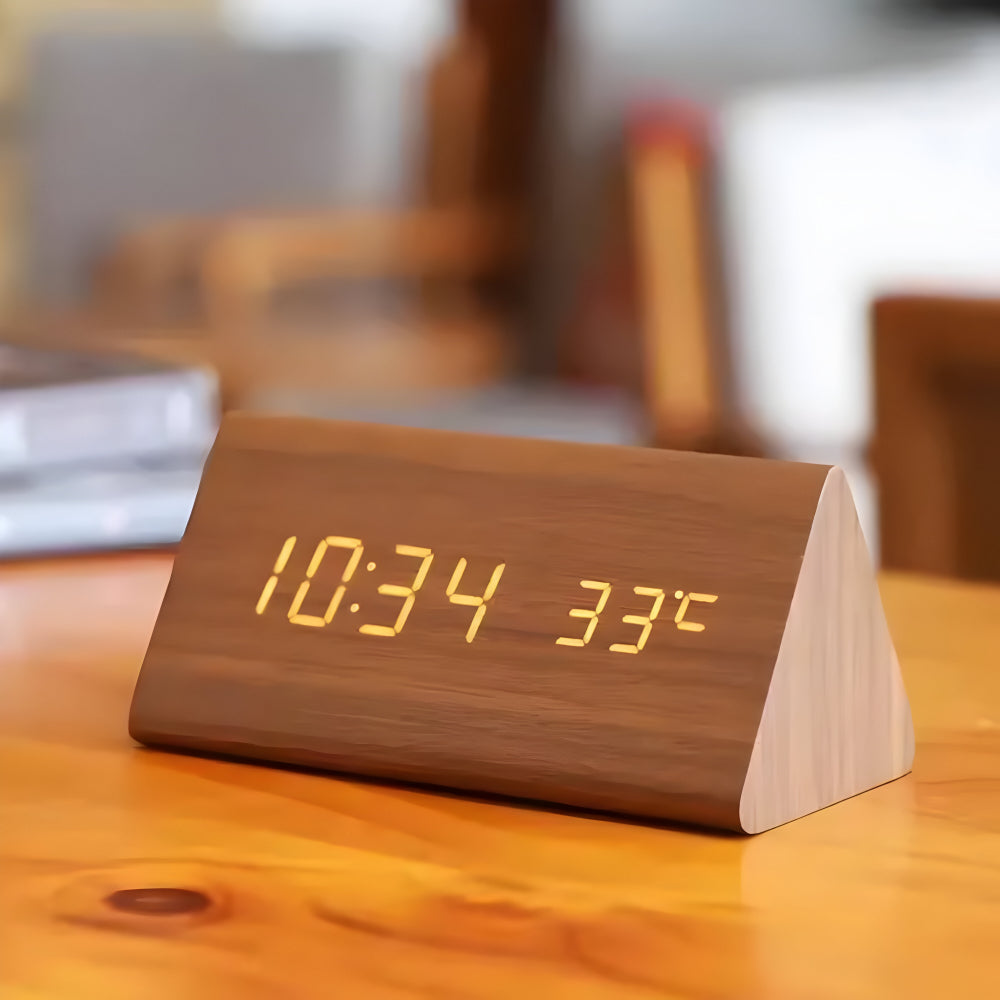 Modern Wooden Digital LED Alarm Clock