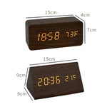 Modern Wooden Digital LED Alarm Clock