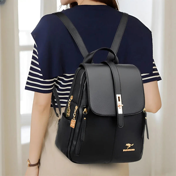 Luxurious and High-Quality Leather Women's Backpack Handbag