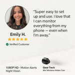 Compact Wireless Camera with 1080P HD Video and Audio for Surveillance