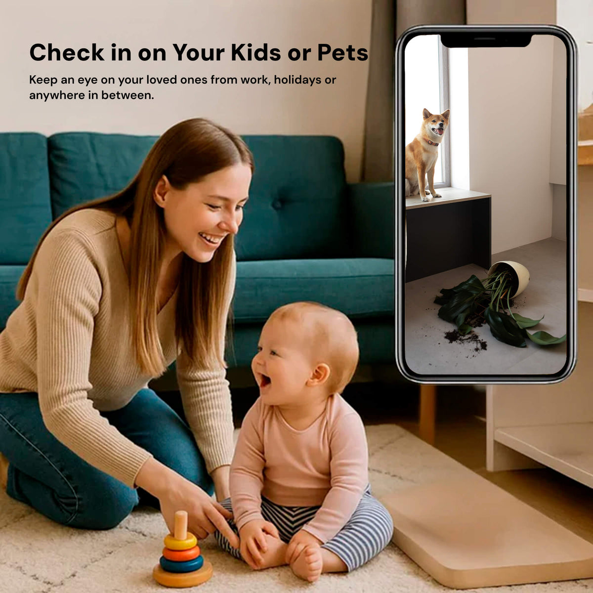 Compact Wireless Camera with 1080P HD Video and Audio for Surveillance