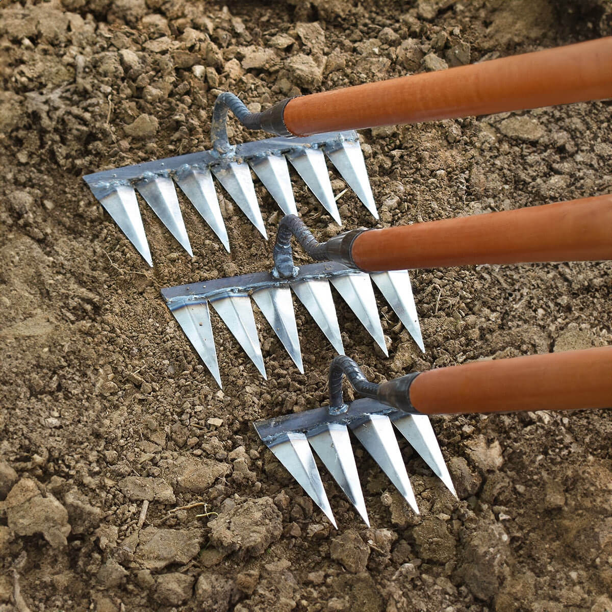 Garden Hoe Made of Carbon Steel – Sharp Tines for Weeding and Soil Loosening