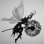Outdoor Metal Fairy Garden Sculpture with Stake