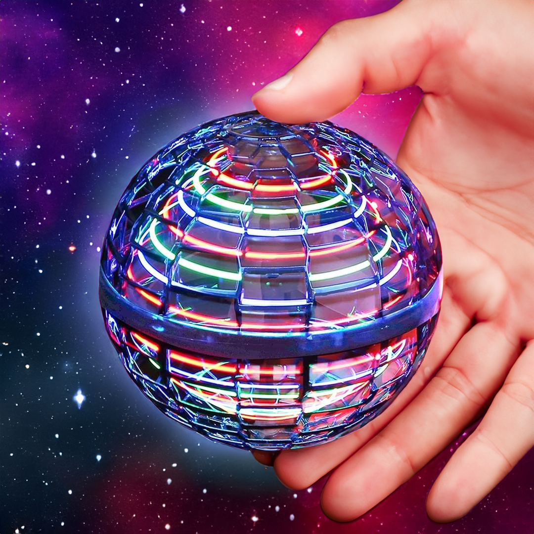 Original Flying Orb Ball | Aerodynamic Flight Spinner with LED Effects | 360° Rotation & Boomerang Function | Shock-Resistant Housing & USB Fast Charging
