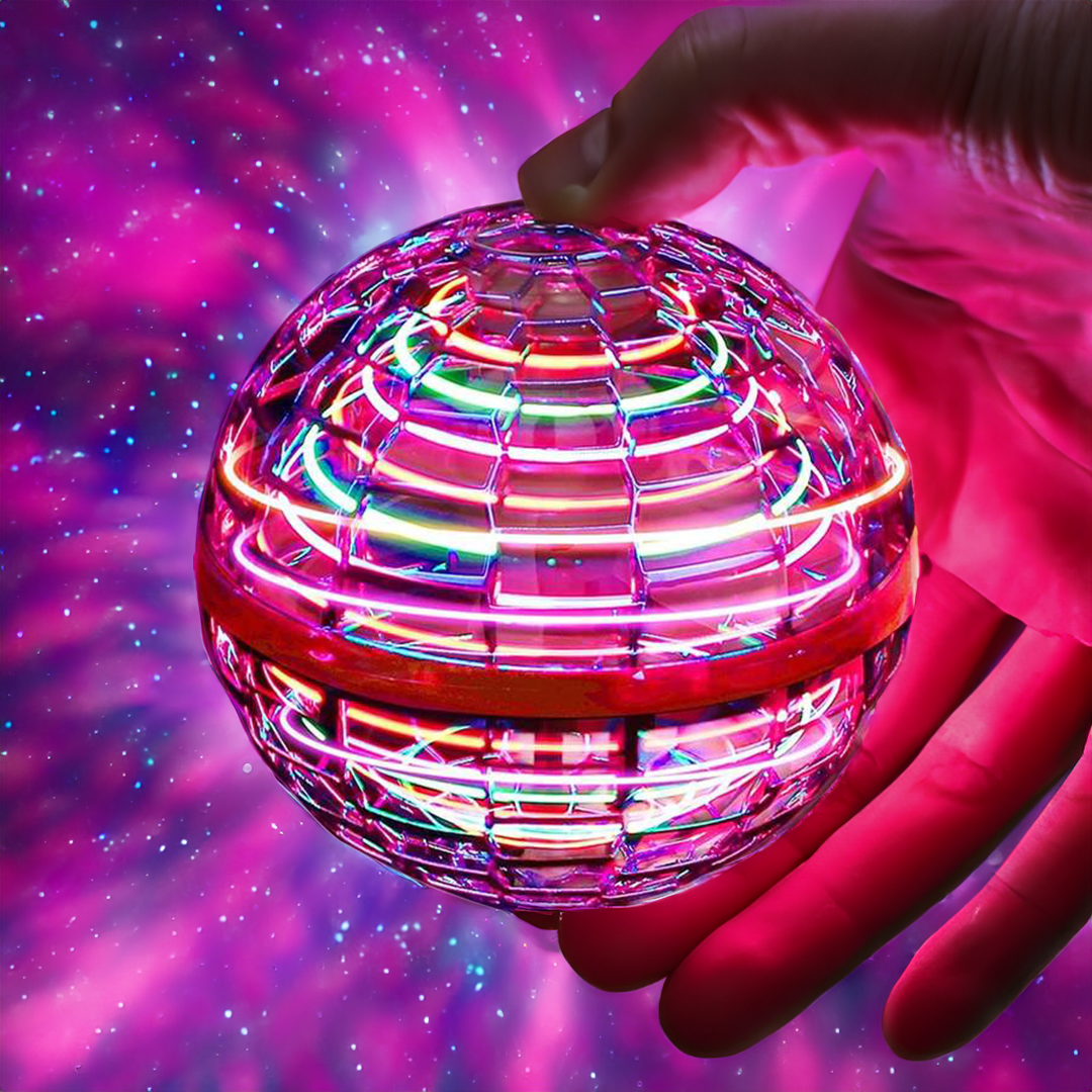 Original Flying Orb Ball | Aerodynamic Flight Spinner with LED Effects | 360° Rotation & Boomerang Function | Shock-Resistant Housing & USB Fast Charging