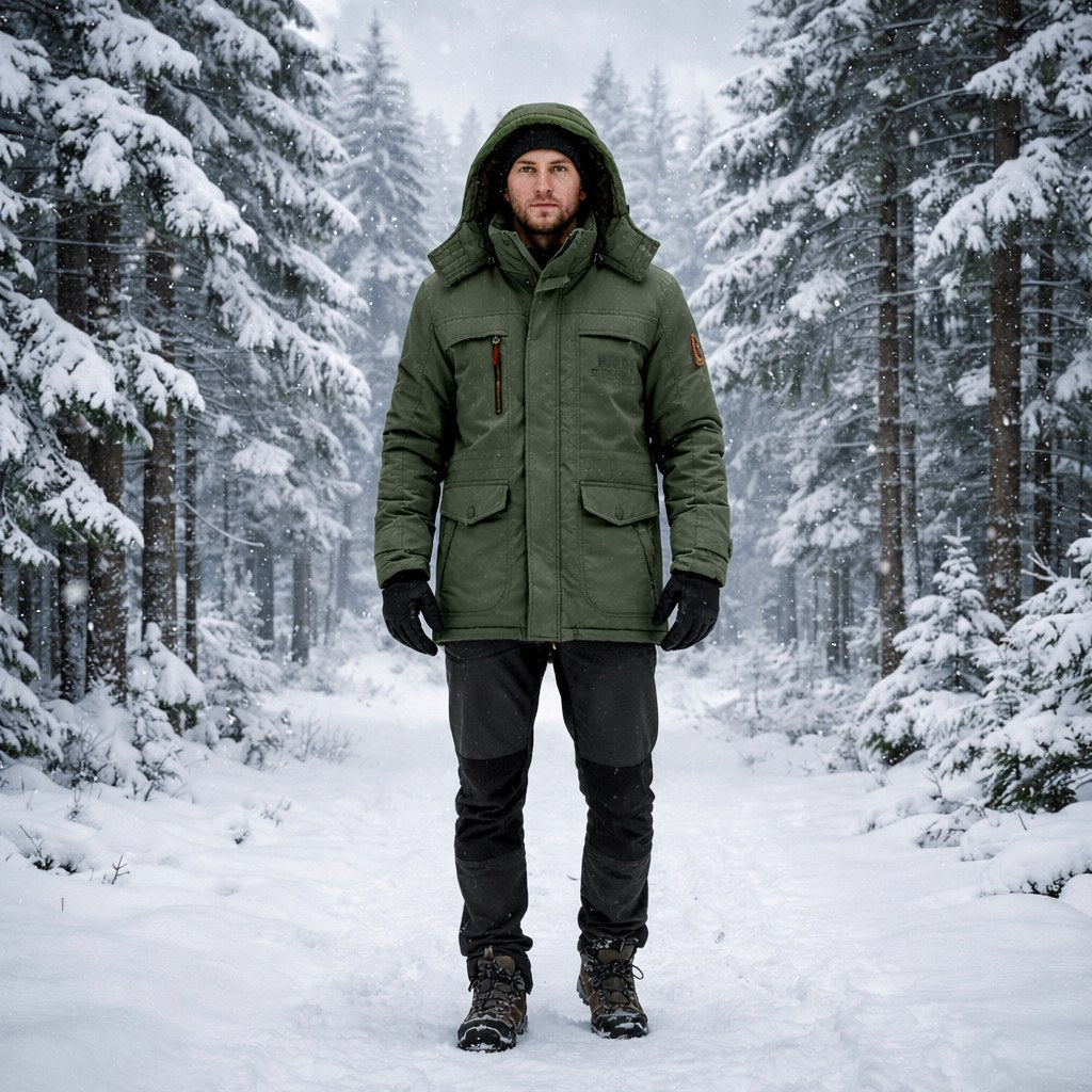 Padded Parka for Warmth and Protection on Cold Days