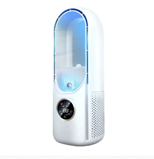 Bladeless Fan 2026 | 6 Speeds | Quiet Air Cooler & Humidifier | USB Connection | Ideal for Office & Home