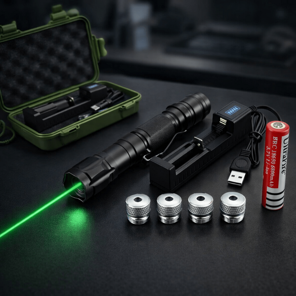 High-Power Green Laser Pointer USB Rechargeable Long-Range Device